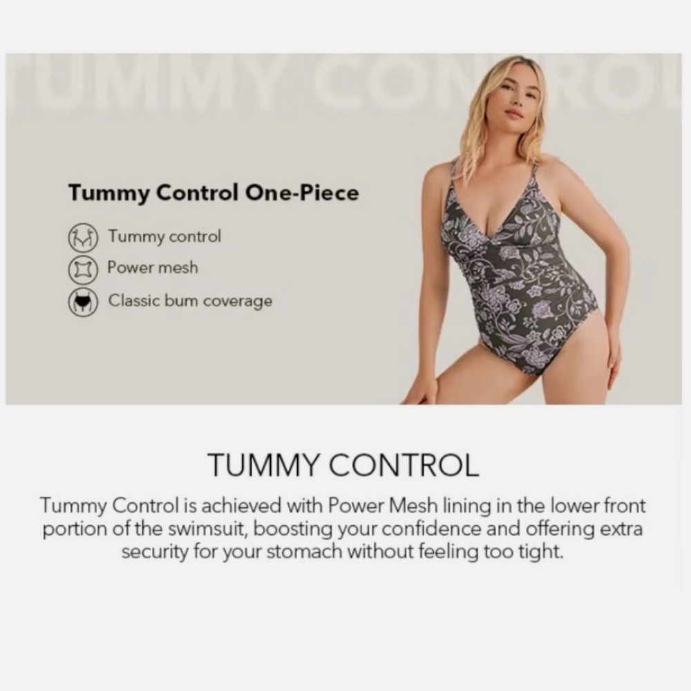 Navy Blue Nautical Striped Print Tummy Control One Piece Swimsuit - Picture 8 of 9